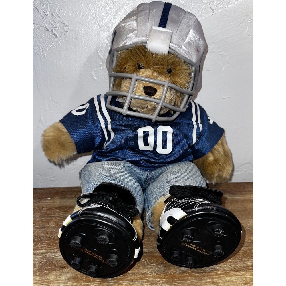 Build A Bear 15" Plush Indianapolis Colts Football Uniform Helmet Cleats